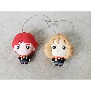 Christmas Tree Ornament Harry Potter Ron & Hermione 2 1/4" Hallmark x2 Year 2019